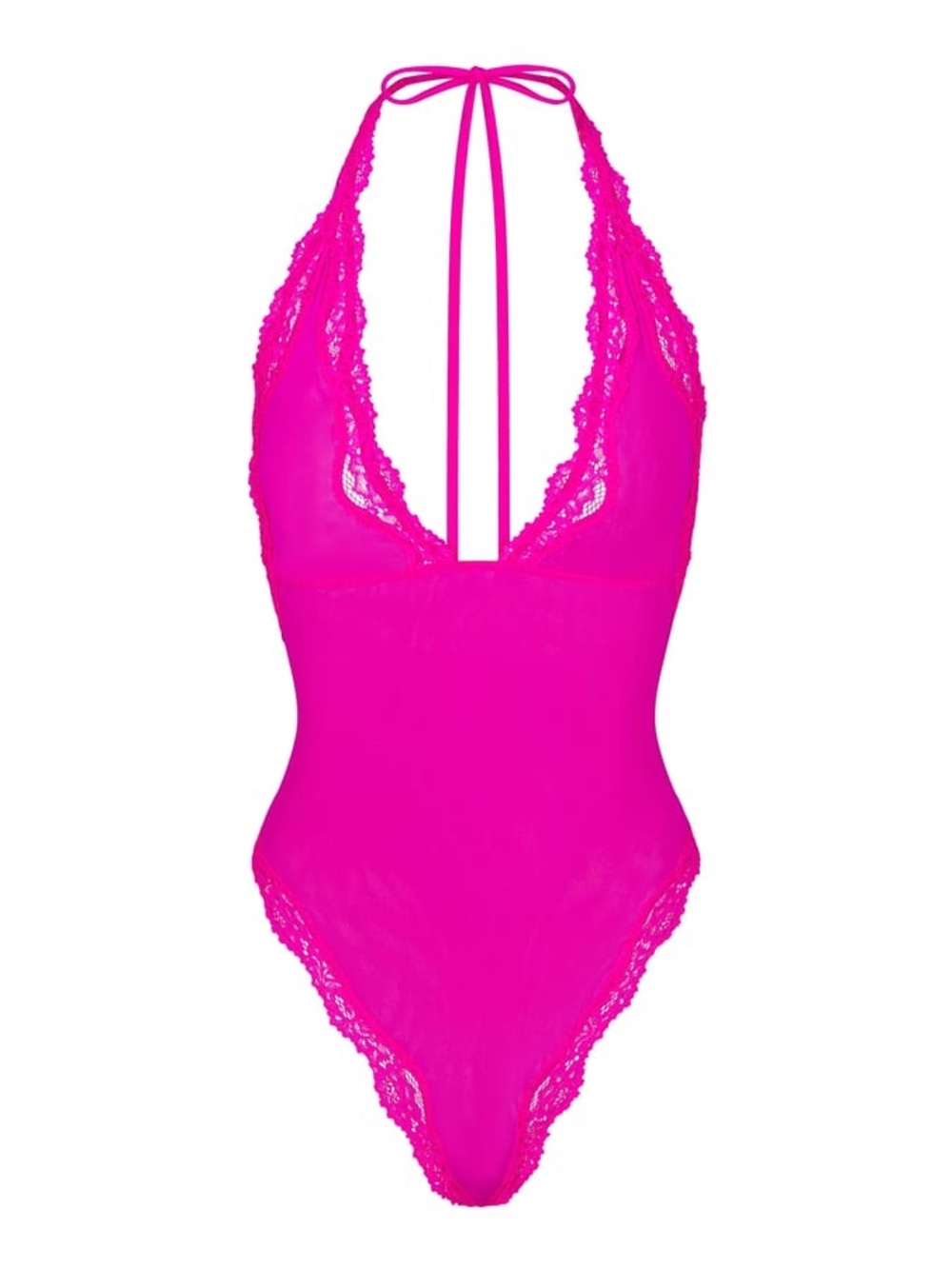 SKIMS Summer Mesh Lace Plunge Bodysuit